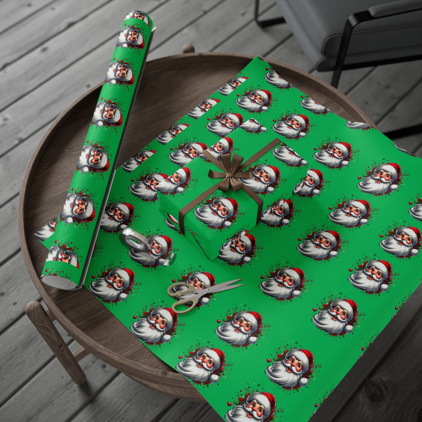 Festive Santa Wrapping Paper - Holiday Gift Wrap for Christmas Celebrations