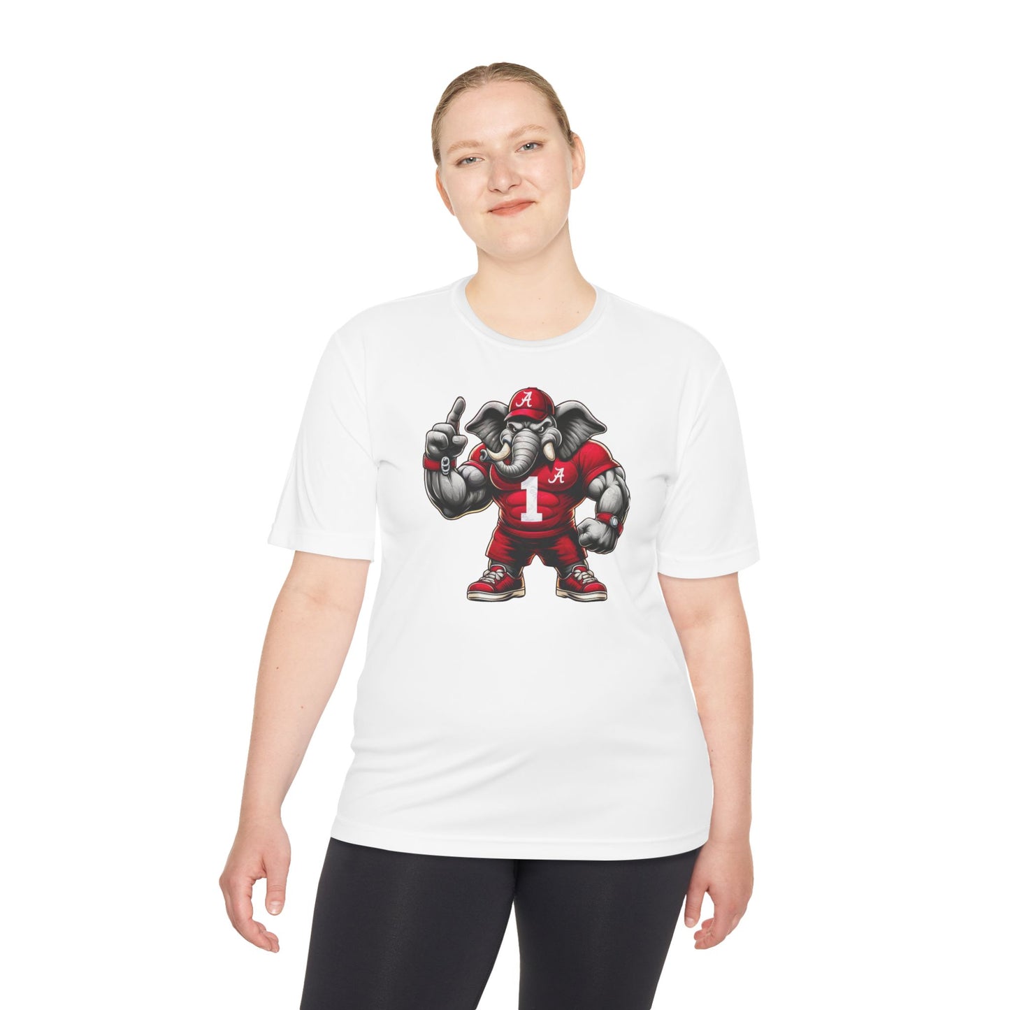 Alabama Muscle Elephant Graphic Moisture Wicking Tee | Perfect for Game Days & Active Lifestyle