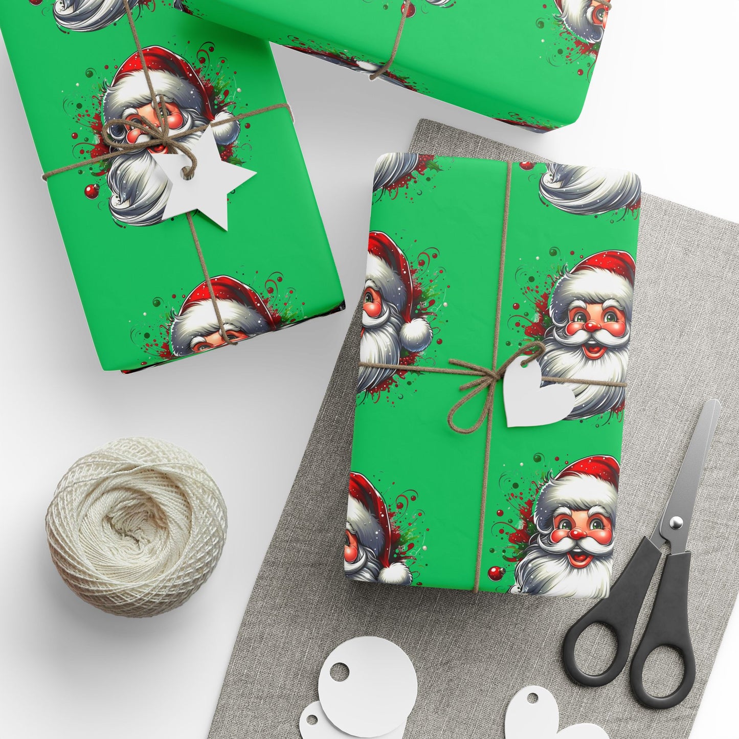 Festive Santa Wrapping Paper - Holiday Gift Wrap for Christmas Celebrations