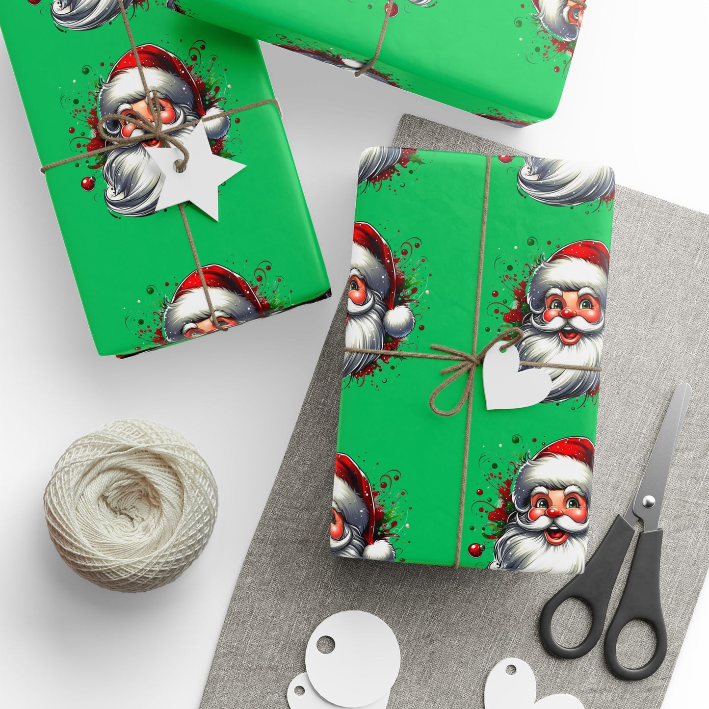 Festive Santa Wrapping Paper - Holiday Gift Wrap for Christmas Celebrations