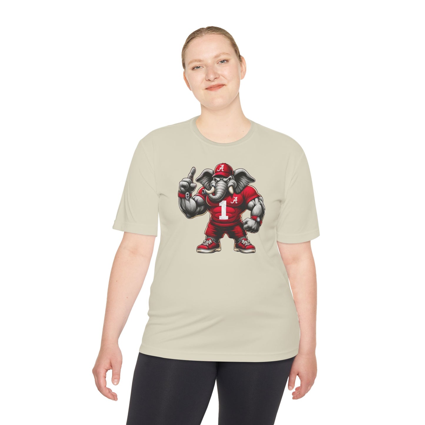 Alabama Muscle Elephant Graphic Moisture Wicking Tee | Perfect for Game Days & Active Lifestyle