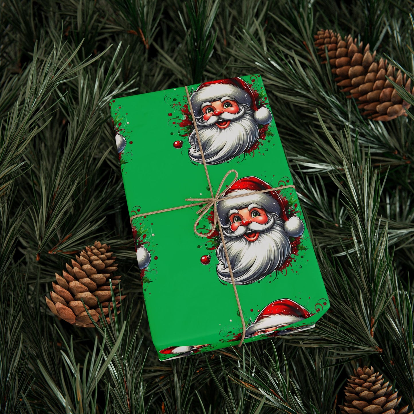 Festive Santa Wrapping Paper - Holiday Gift Wrap for Christmas Celebrations