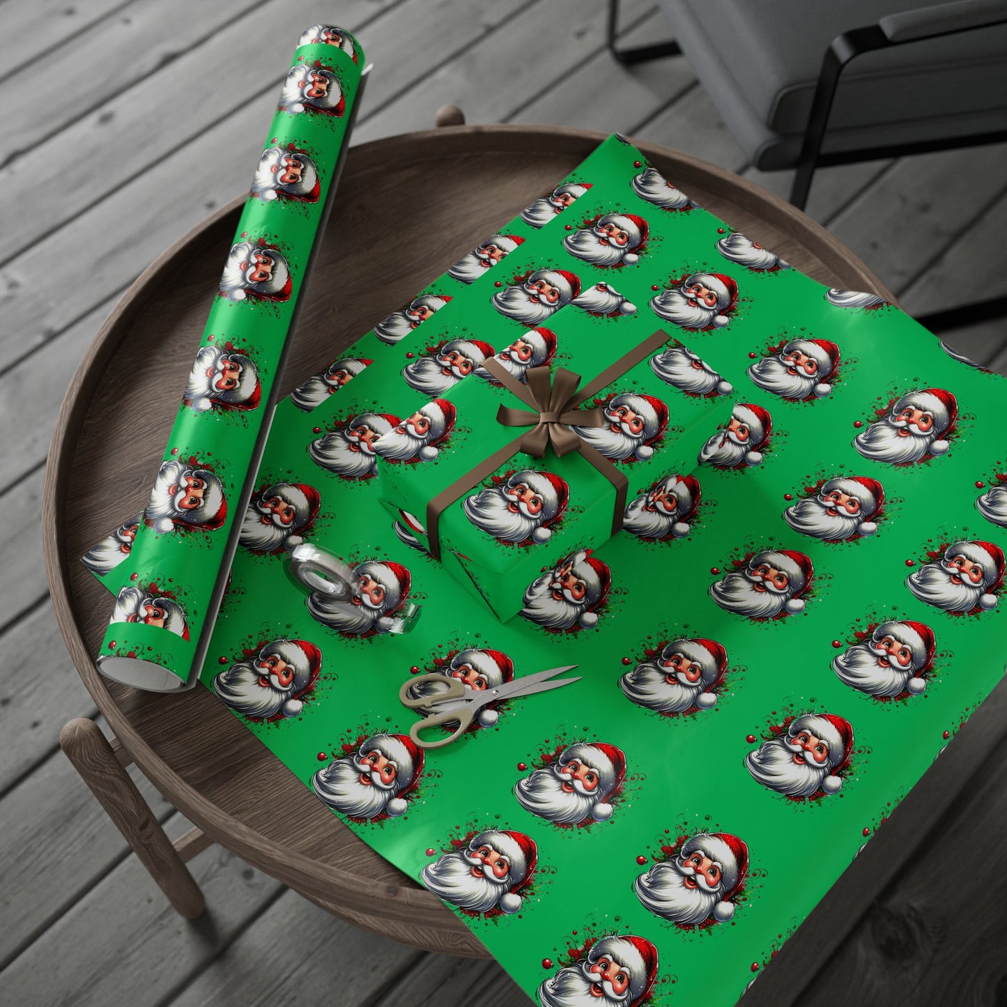 Festive Santa Wrapping Paper - Holiday Gift Wrap for Christmas Celebrations